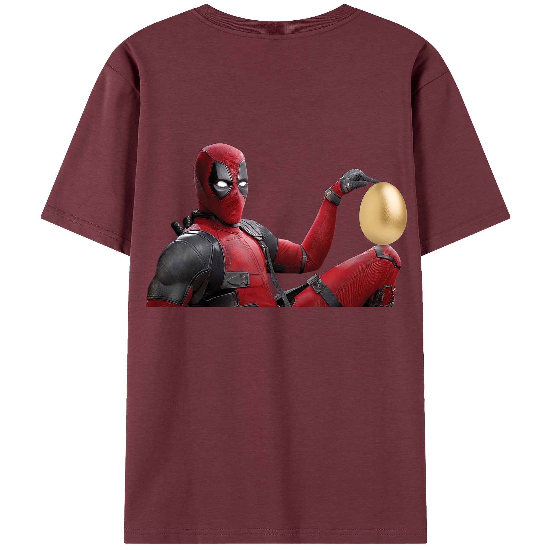 （画像用） Deadpool デッドプール 綿100％半袖Tシャツ（背面プリント）